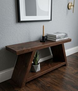 Modern Handmade Rustic Wooden Bench