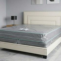 King Size MATTRESS WITH BOX SPRING SET 2PCS // Bed Frame Not Included 