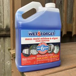 Wet & Forget 1 Gallon Moss Mold Mildew Algae Stain Remover - Brand New