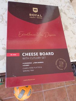 Royal Craft Wood XL Bamboo Cheese Board Set