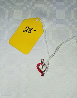 Silver Plated Heart Shaped 1” Pendant
