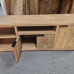 Oak finish TV stand (60")