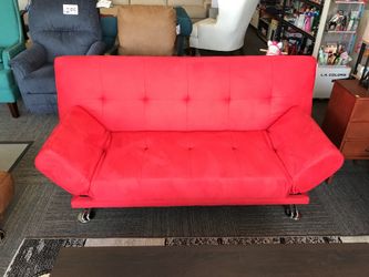 Brand new Convertible Sofa in Red with adjustable armrests