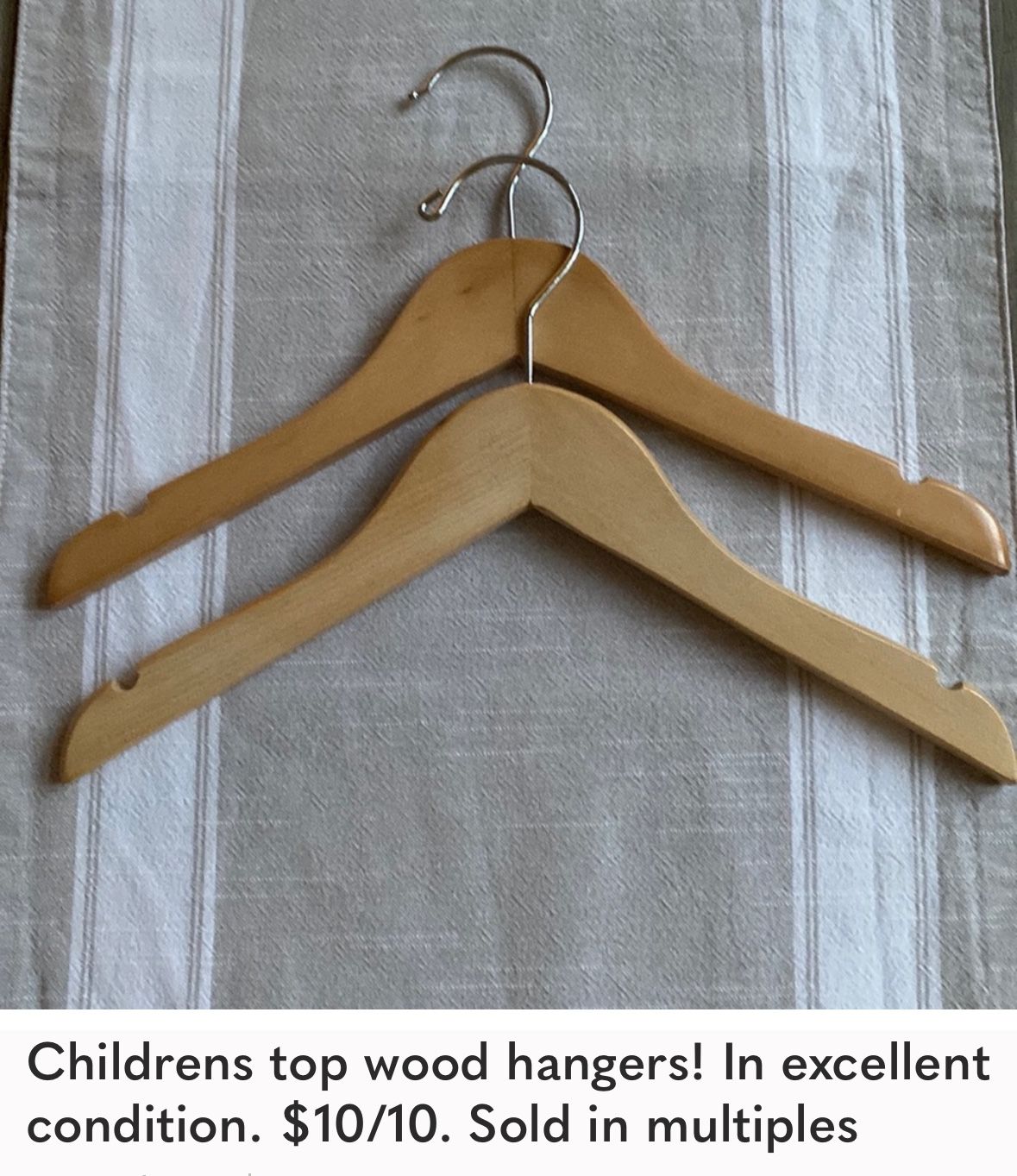 Beautiful Wood Children’s Hangers 