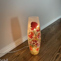 Stony Creek Decorative Lighted Glass Flower Vase