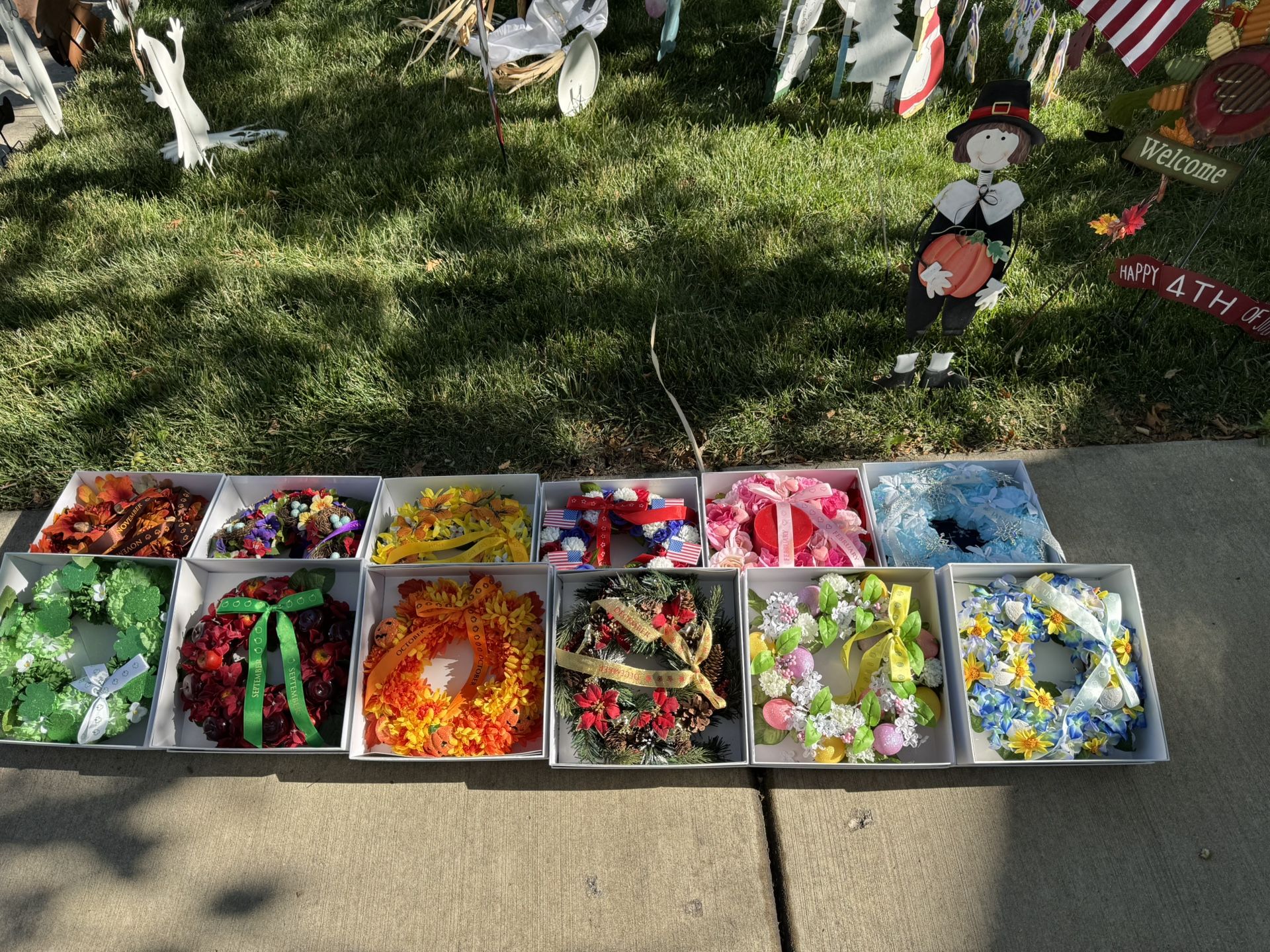 Monthly Holiday Wreaths