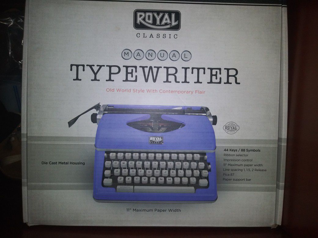 Purple Royal Manual Typewriter