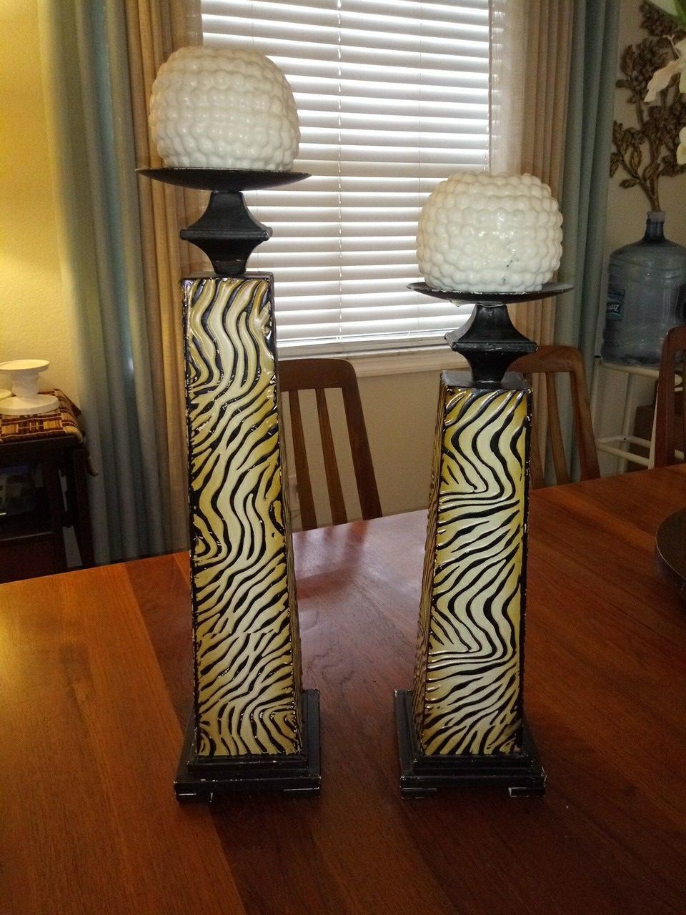 Tall pillar candle stands