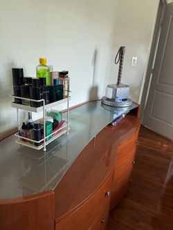 Queen bed frame/ dresser and night stand