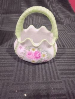Hand painted porcelain Easter baskets (set of 2 )