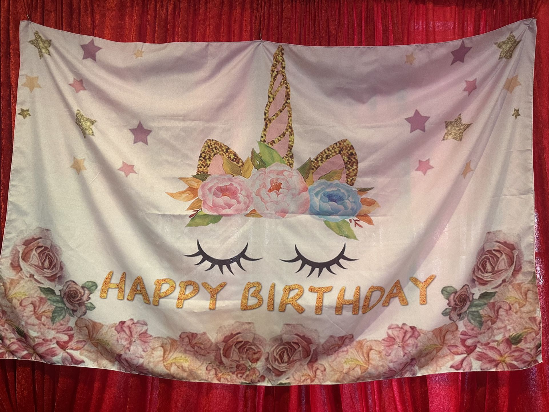 Unicorn Backdrop 5x3 $6