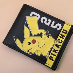 Pokémon Pikachu Wallet Bifold ID Holder 3 Card Slots Anime Nintendo Gift (C39) 