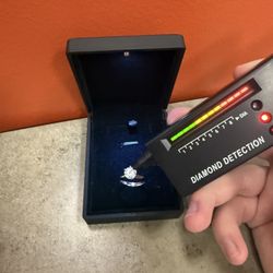 Diamond + Silver Engagement Ring (CAN SHIP)