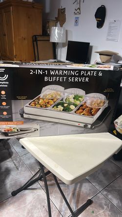 Complete Cuisine 2-in-1 Warming Plate & Buffet Server