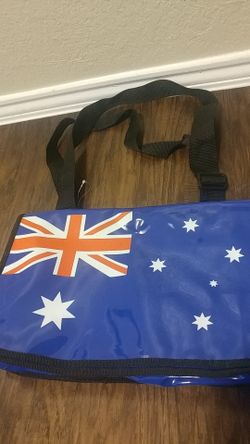 Messenger bag blue latex