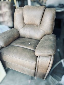 Comfy Brown Faux Leather Recliner Great Condition