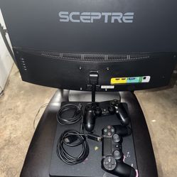 PS4 With Gaming Monitor 