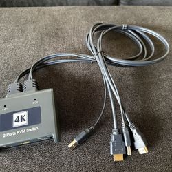 2-Port USB Dual PC KVM Switch Cable