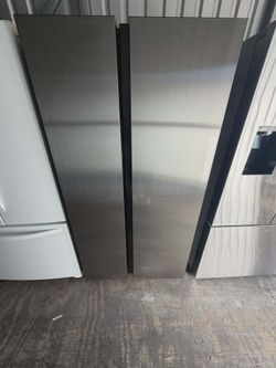 LIKE NEW !! SAMSUNG BESPOKE STAINLESS STEEL SMART SIDE BY SIDE REFRIGERATOR ICE BITES
