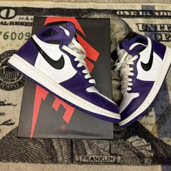 Jordan Retro 1 Court Purple Size 9