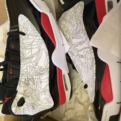 Jordan Dub Zero Size 8.5 Fire Red Black White