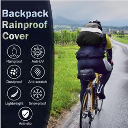 Backpack Rain Cover 45L Waterproof Backpack Cover Reflective Strip Rain Cover For Backpack Anti Slid Cross Buckle Strap 