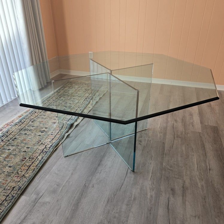 MCM Style Glass Dinning Table