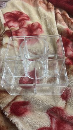 Clear Acrylic Makeup Organizer with Brush Holder