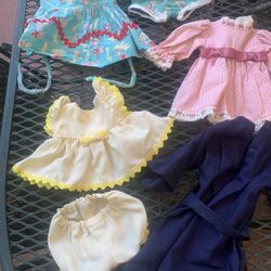 Lot of 6 pieces vintage doll clothes 
