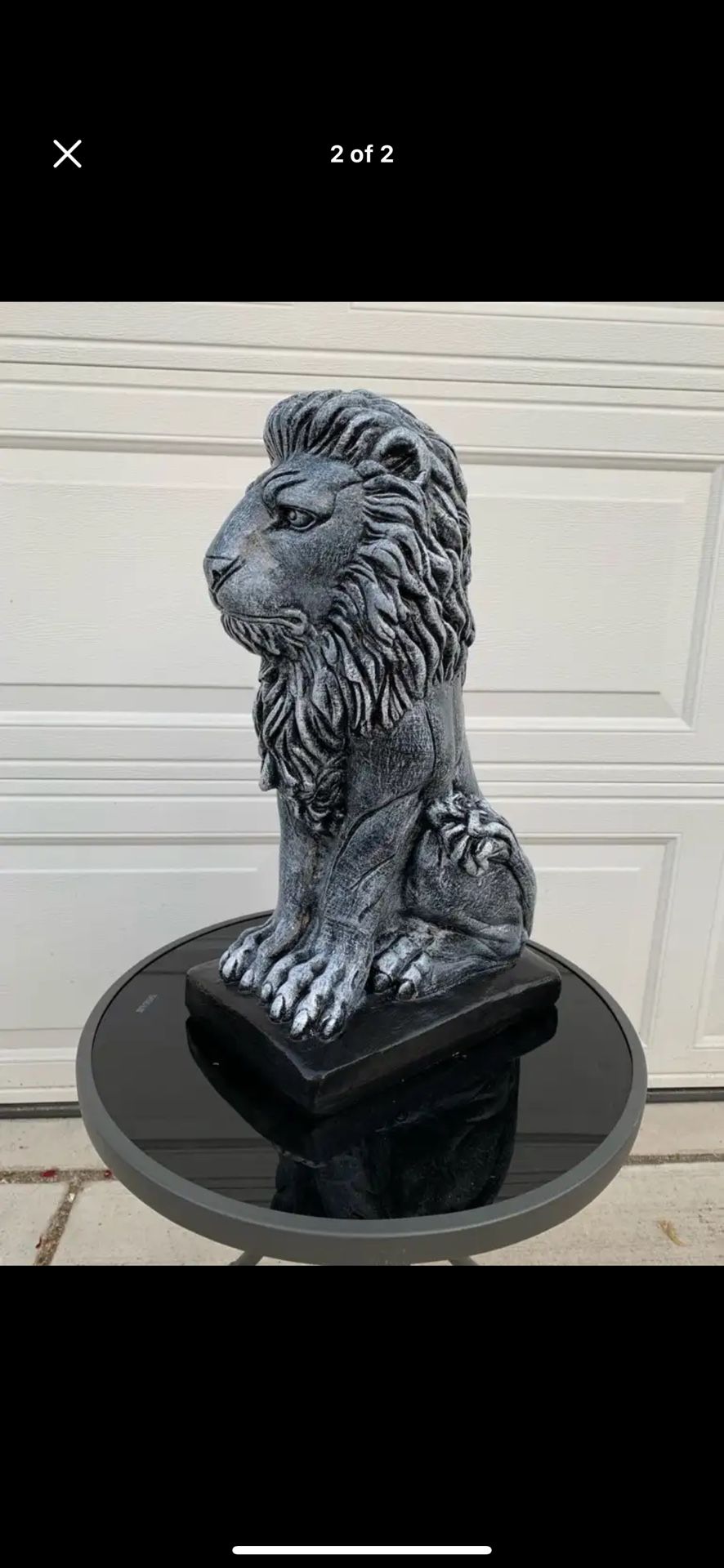 Medium Size Sitting Lion Statue