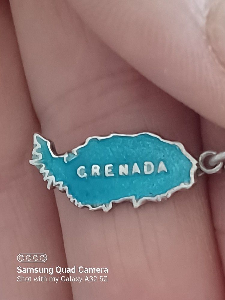 Vtg.sterling Silver " GRENADA" CHARM