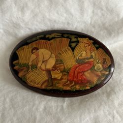 Russian Enamel Brooch 