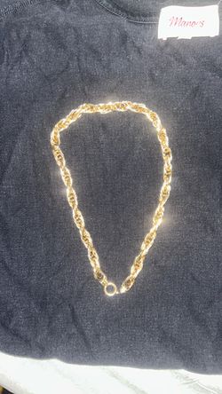 Gold-Tone Rope Chain Necklace