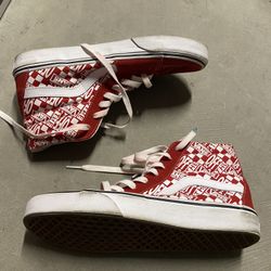 Red high-top vans