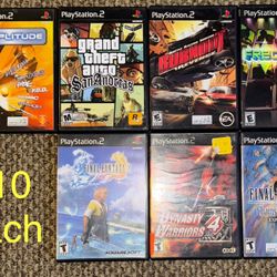 Ps2 Games Playstation $5-$10 Each