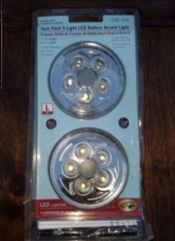Twin pack 5 light led accent light new