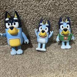 Bluey Disney lot of 3 posable figures 