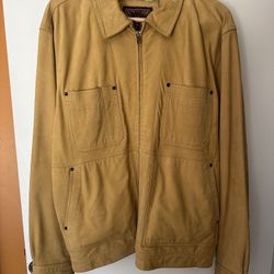 Territory Ahead Large Leather Men’s Beige Jacket
