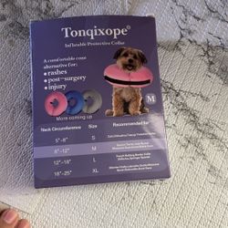 Inflatable Dog Cone/collar Size M Color Pink 