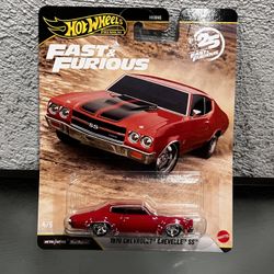 Hot Wheels 1970 Chevy Chevelle SS Red Fast & Furious HNW46-956 P 1/64