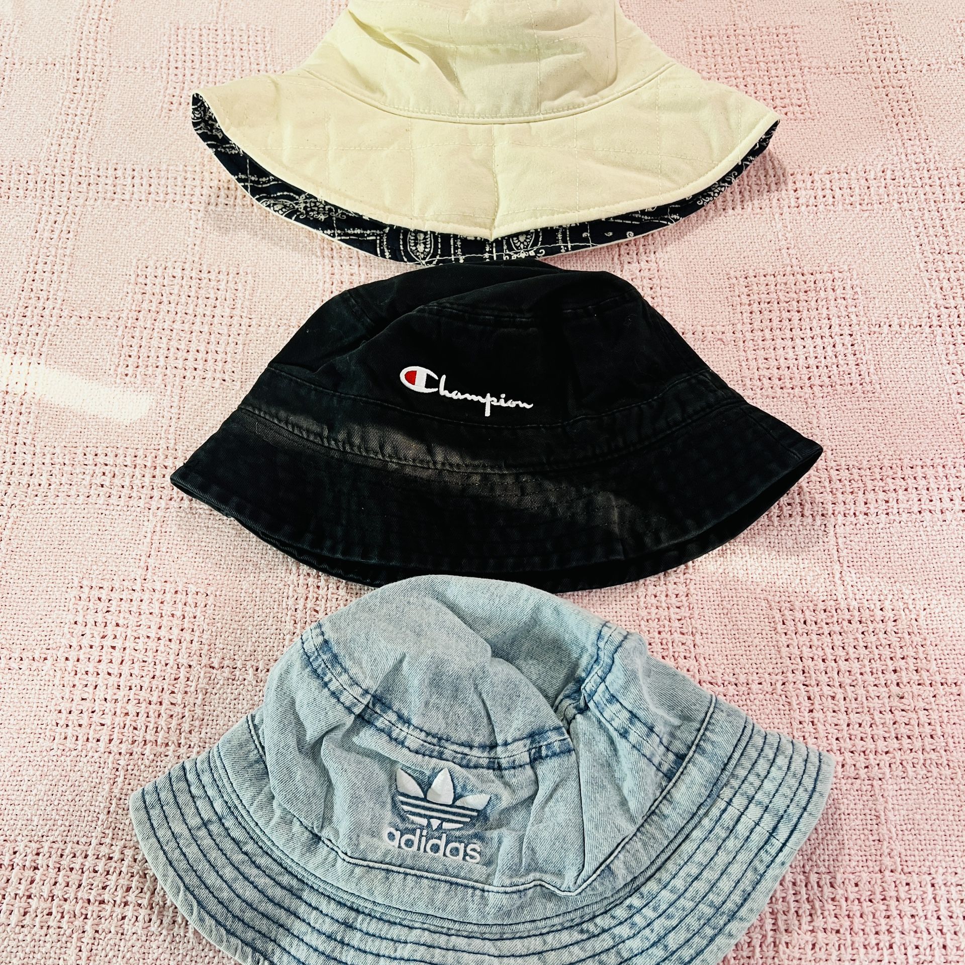 Cute Bucket Hats Bundle- Brand Madewell, Adidas And Champion