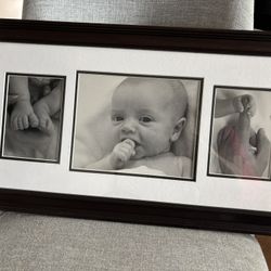 Real Wood Picture Frame- holds 3 Pictures
