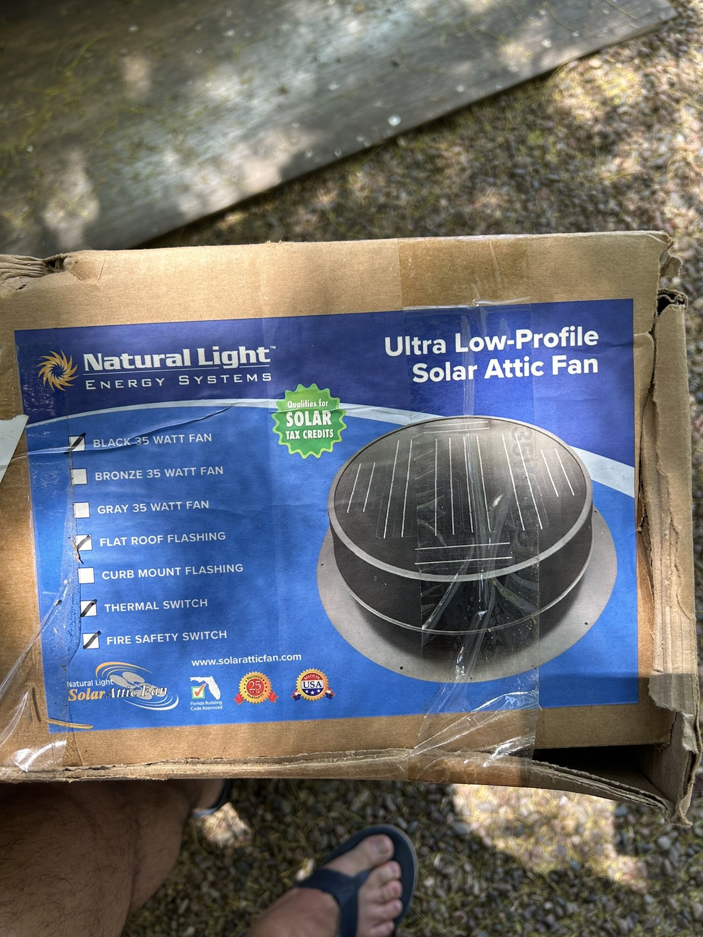 35 Watt Solar Attic Fan Natural Light