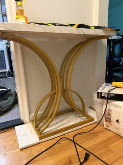 Gold Console Table