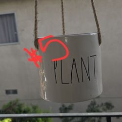 Rae Dunn Hanging Plant Pot
