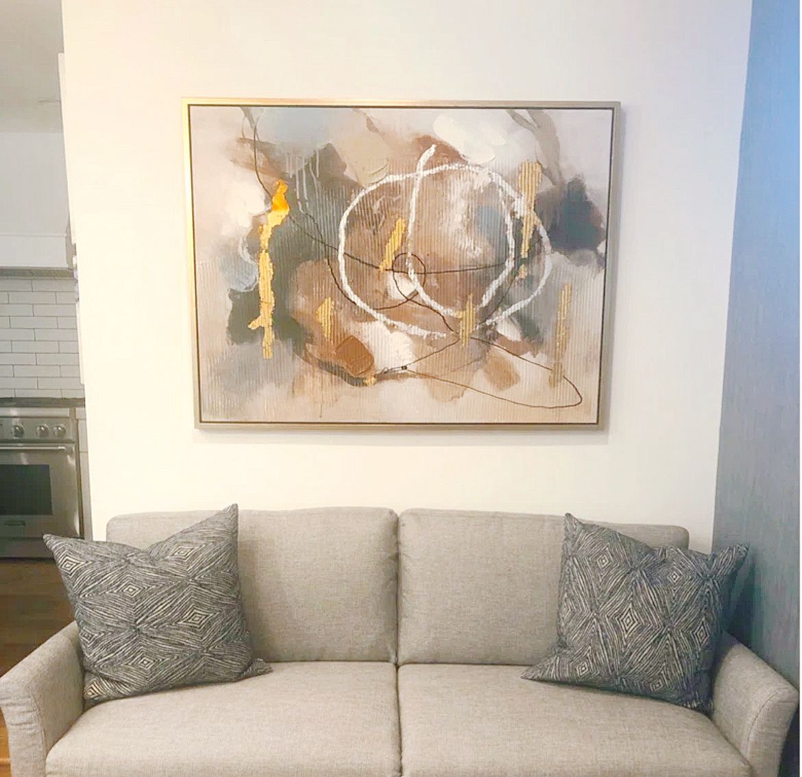 Free Delivery! Lightly used 71” Modern Light Gray Sofa in Great condition. Fully clean & sanitized