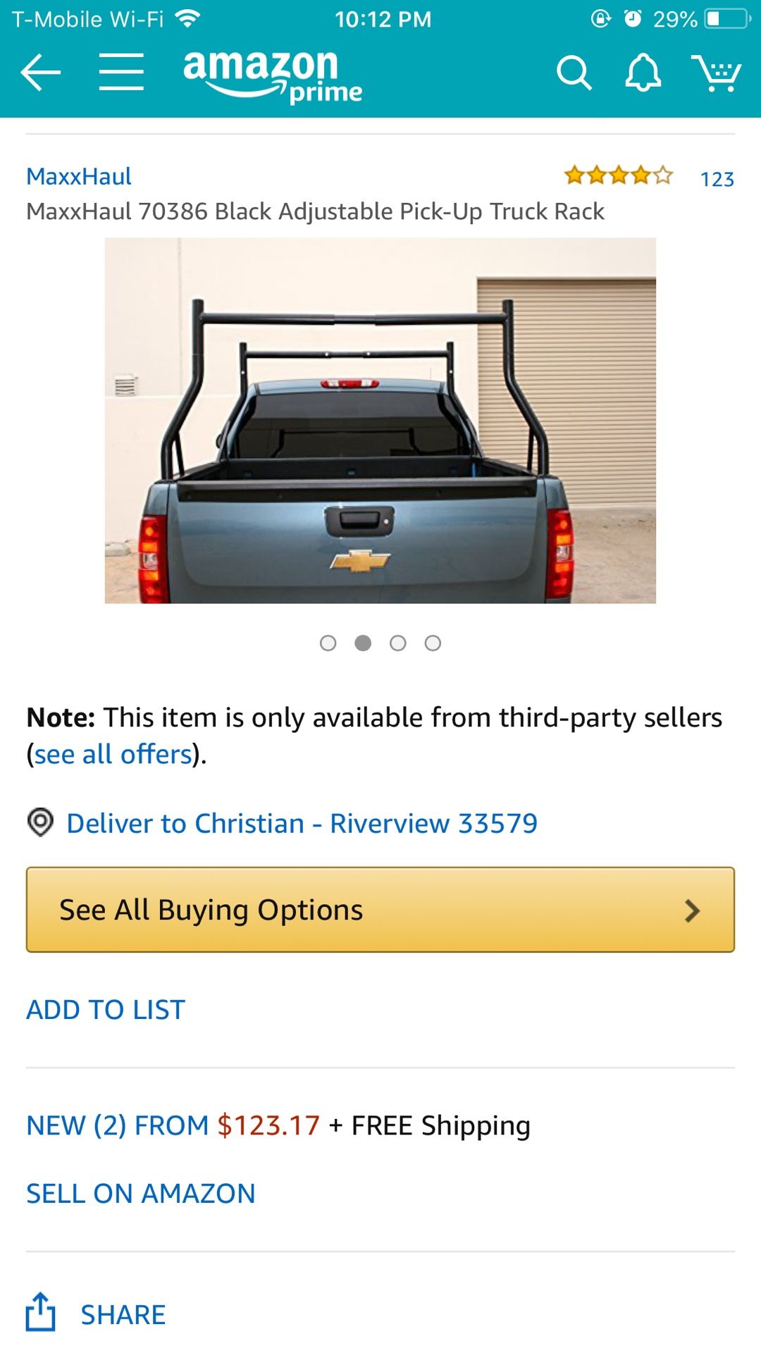 MaxxHaul truck rack for kayaks and others