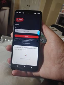 A Motorola phone for sale locked to total wireless