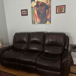 Brown Reclining Couch 