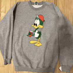 Vintage Plucky Duck Tiny Toons Booger Kids Sweatshirt Pullover Jacket Large